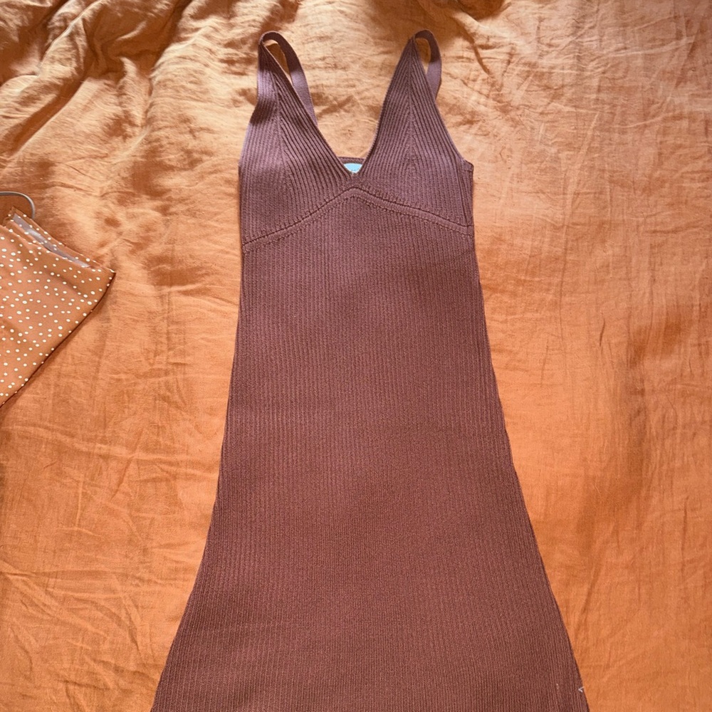 Petal & Pup Textured Knit Top in Warm Brown